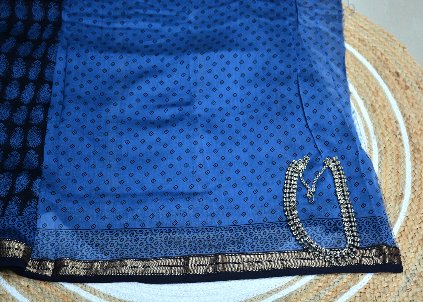 Maheshwari Handloom Handblock Print Saree