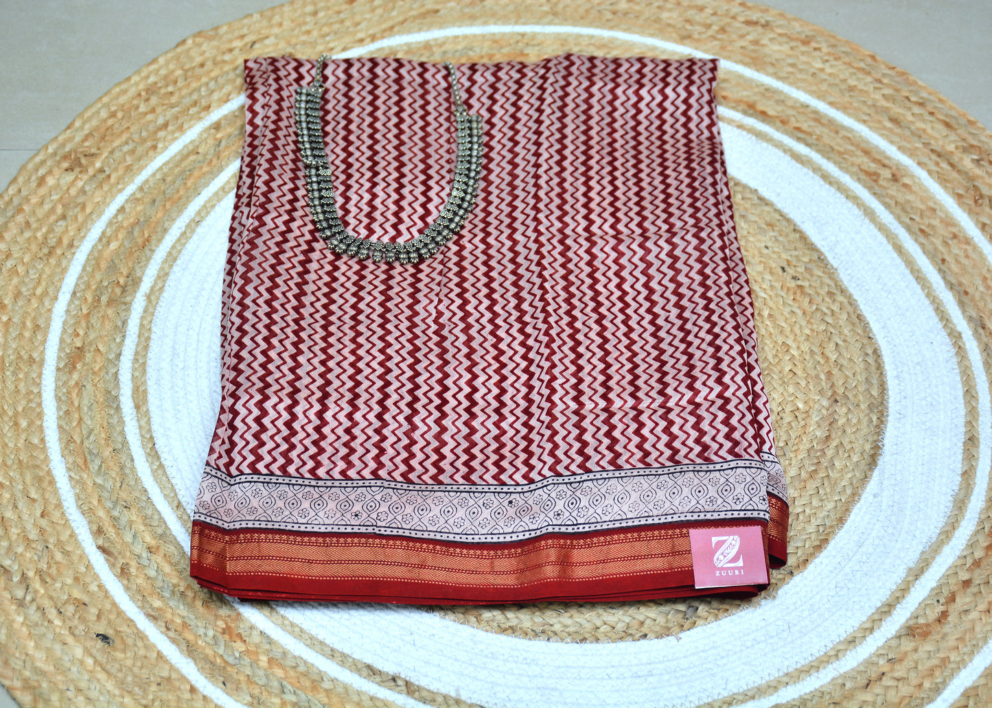 Maheshwari Handloom Handblock Print Saree