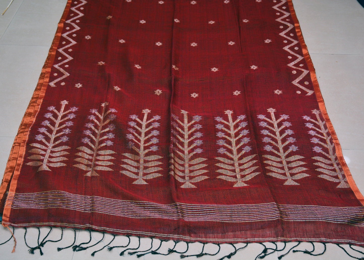 Tissue Linen Saree