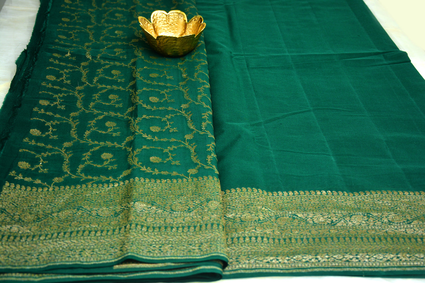 Pure Handloom Banarasi Crepe Saree