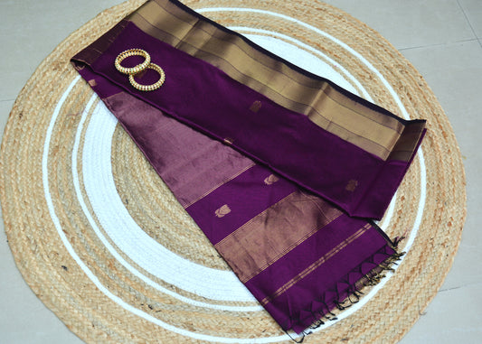 Maheshwari Handloom Saree with Lotus Buta