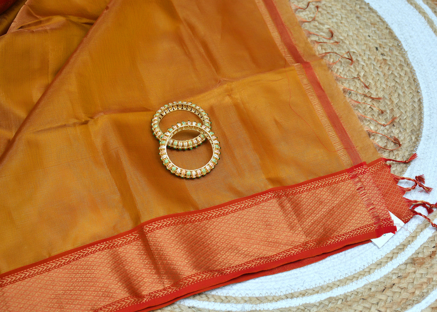 Maheshwari  Handloom Tissue Silk Saree