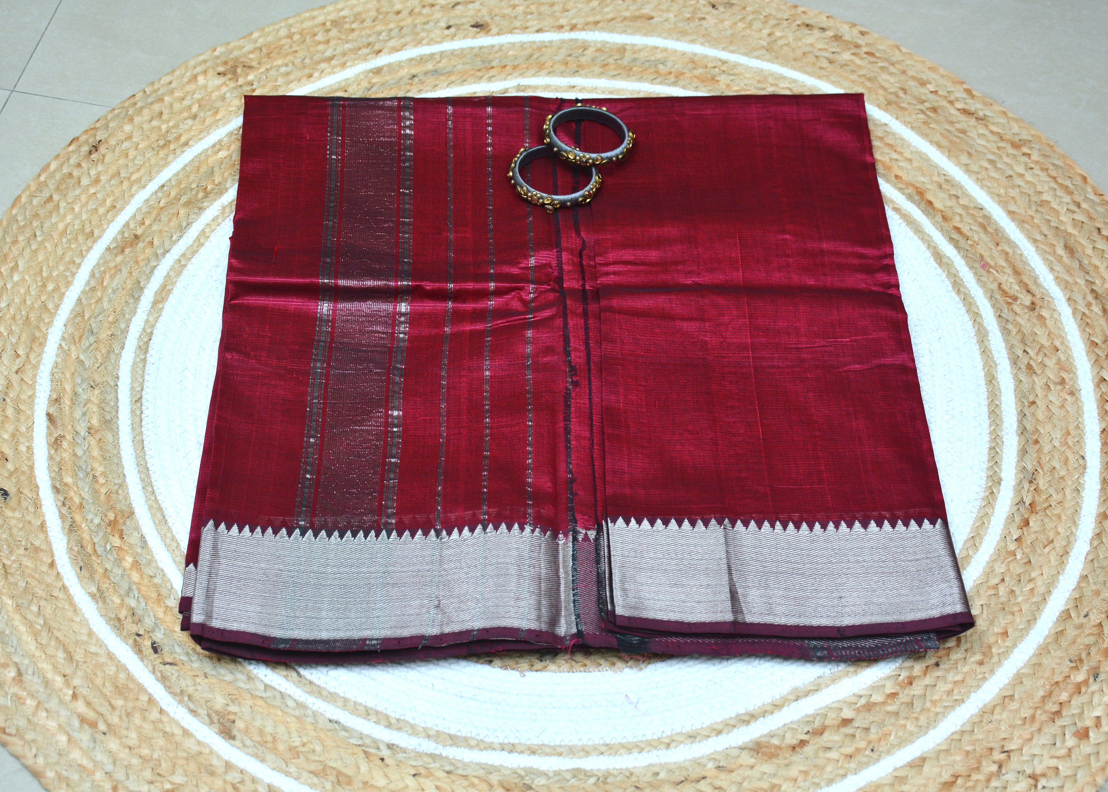 Handloom Mangalagiri  Silk Cotton Saree