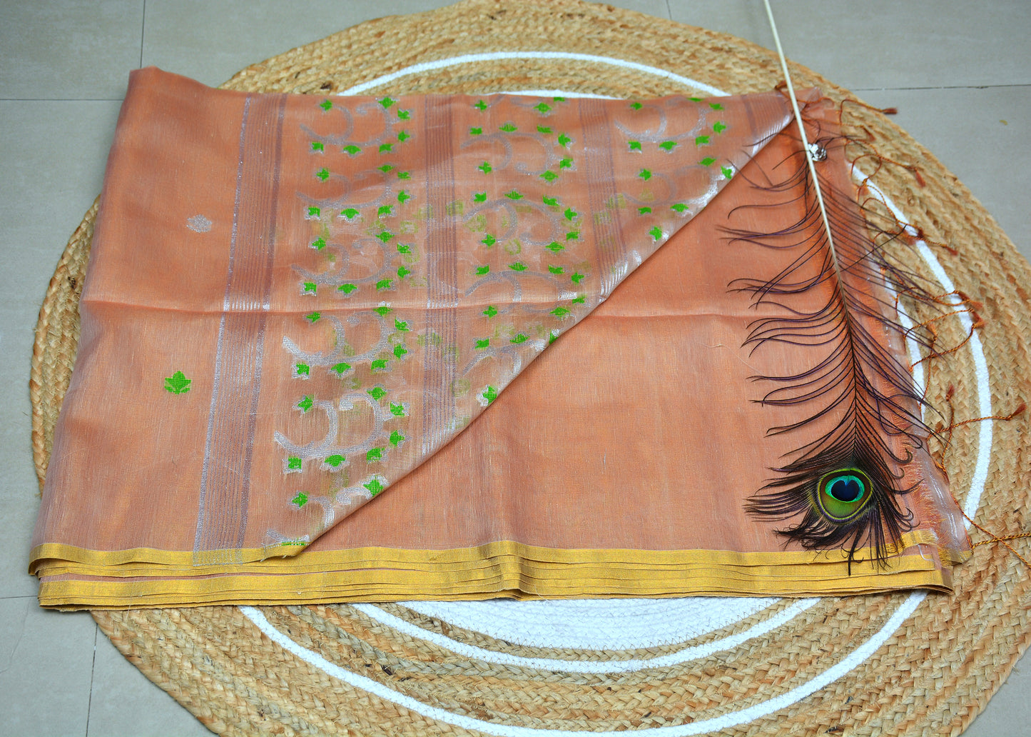 Tissue Linen Saree