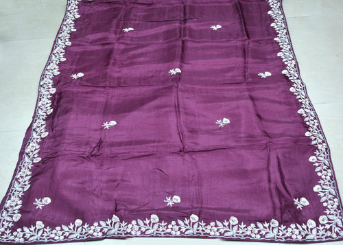 Hand Embroidered Saree