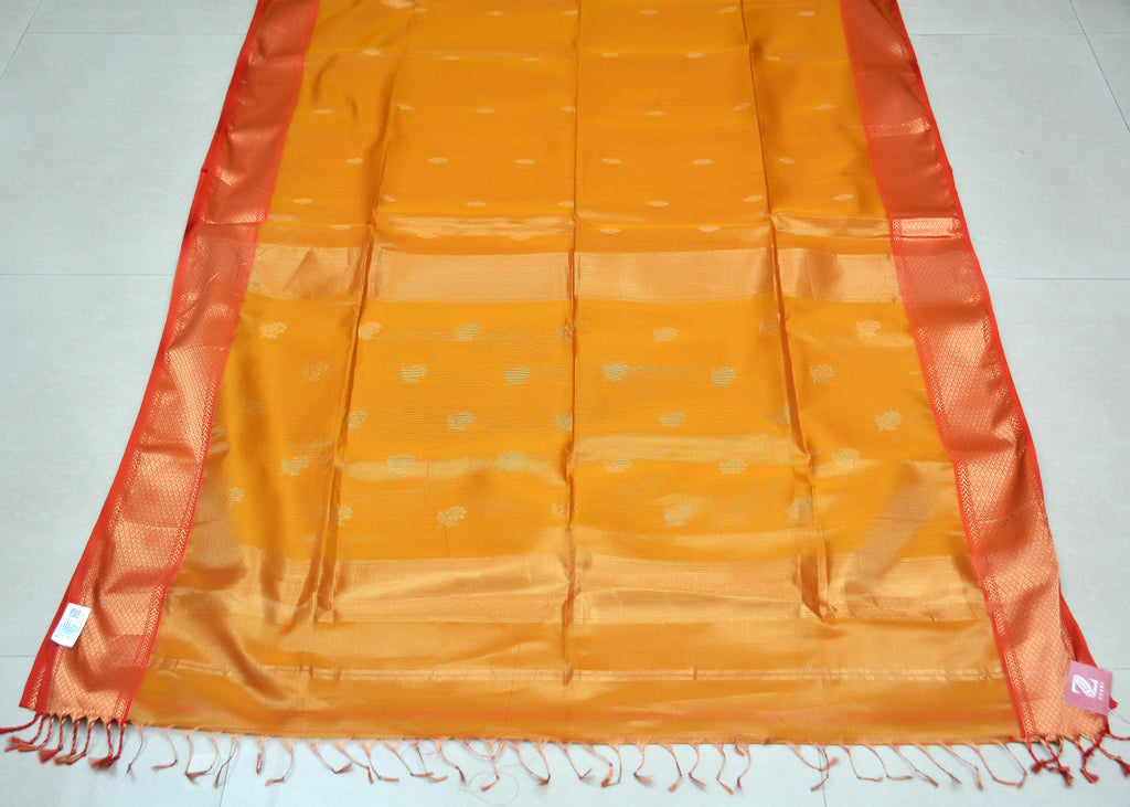 Maheshwari  Handloom Tissue Silk Saree