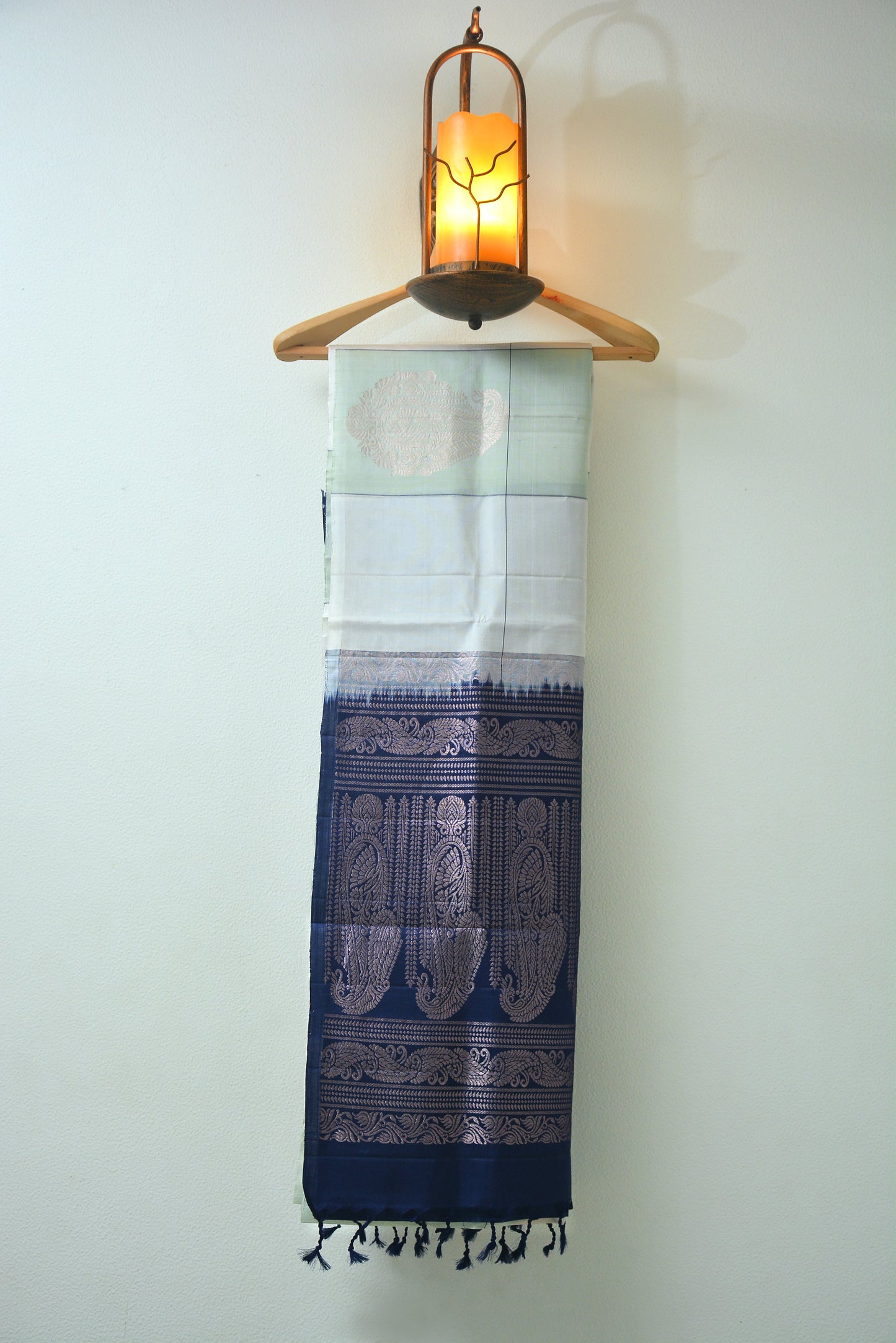 Pure Soft Silk Saree with Big Checks and Contrast Pallu