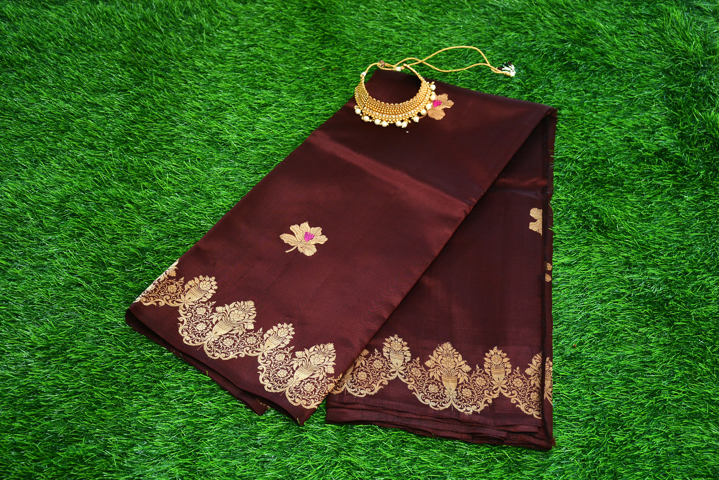Pure Banarasi Raw Mango/poona silk Saree