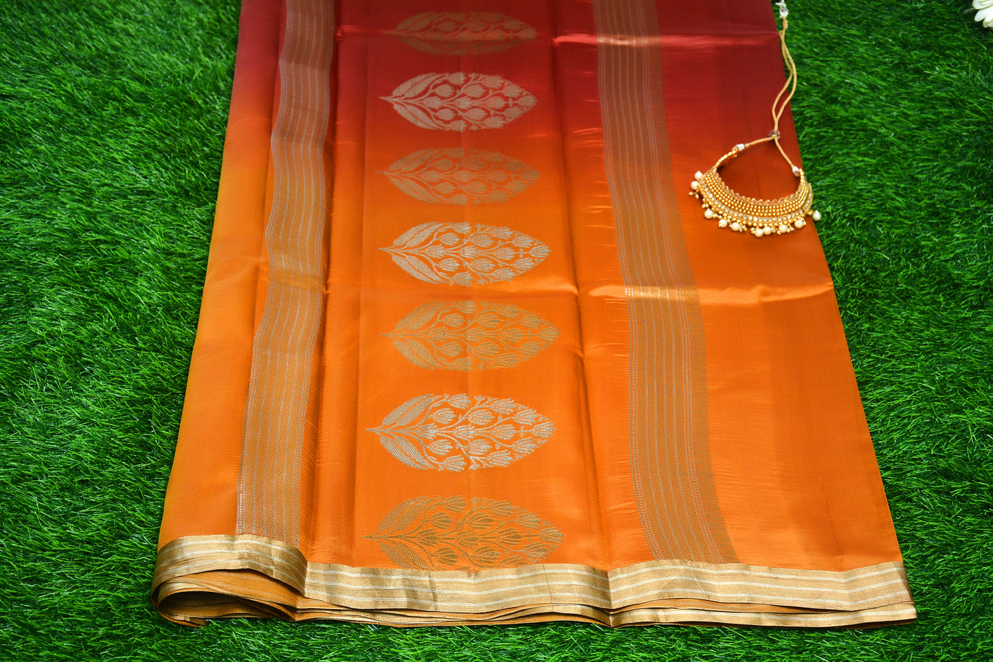 Pure Banarasi Raw Mango/Poona silk