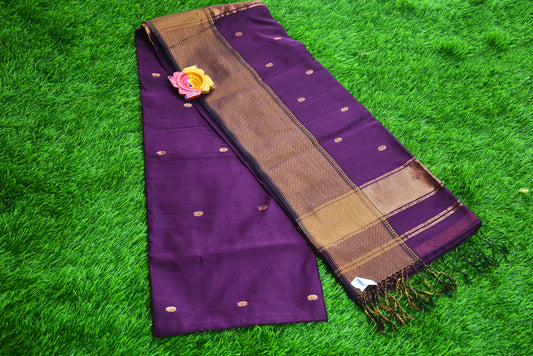 Pure Maheshwari Handloom Saree with big border