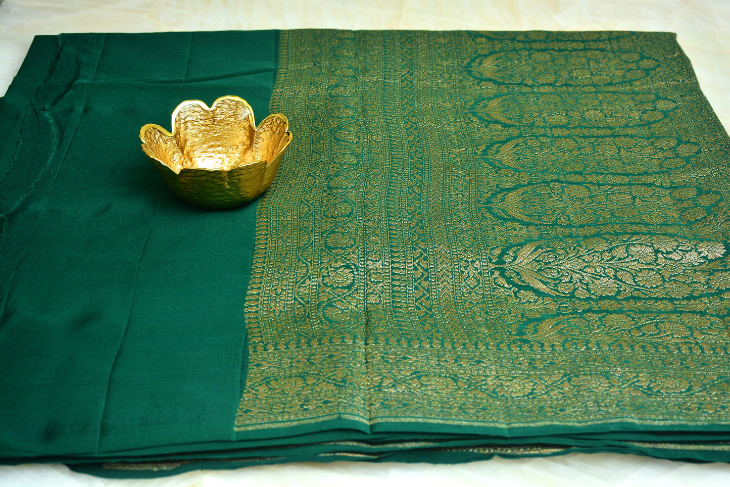 Pure Handloom Banarasi Crepe Saree