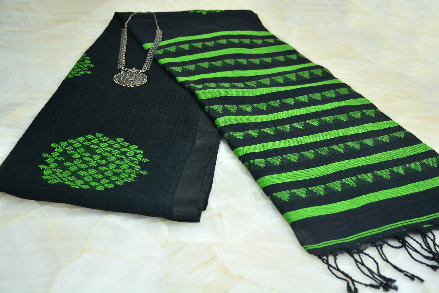 Pure Linen Handloom Saree