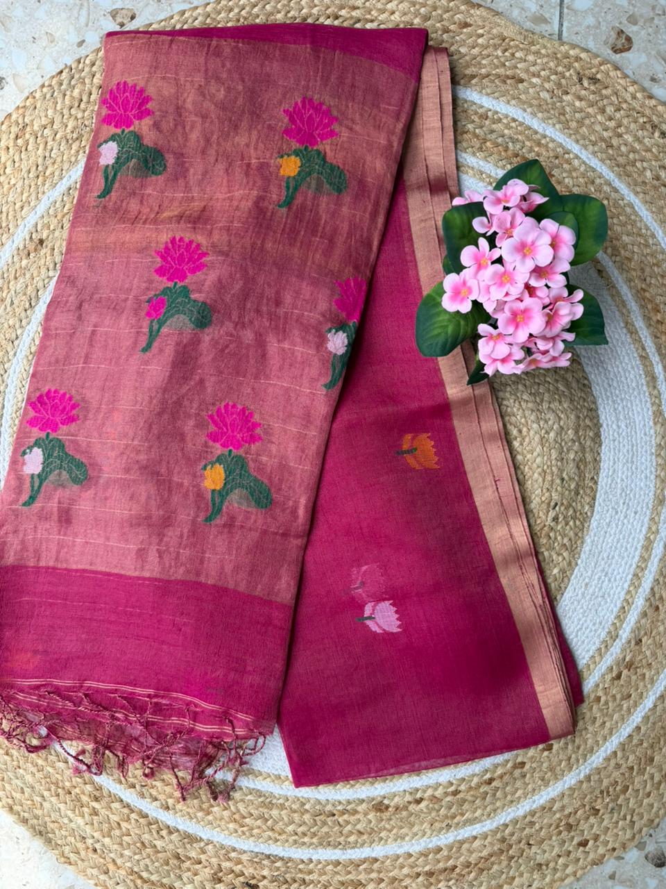 Linen Saree