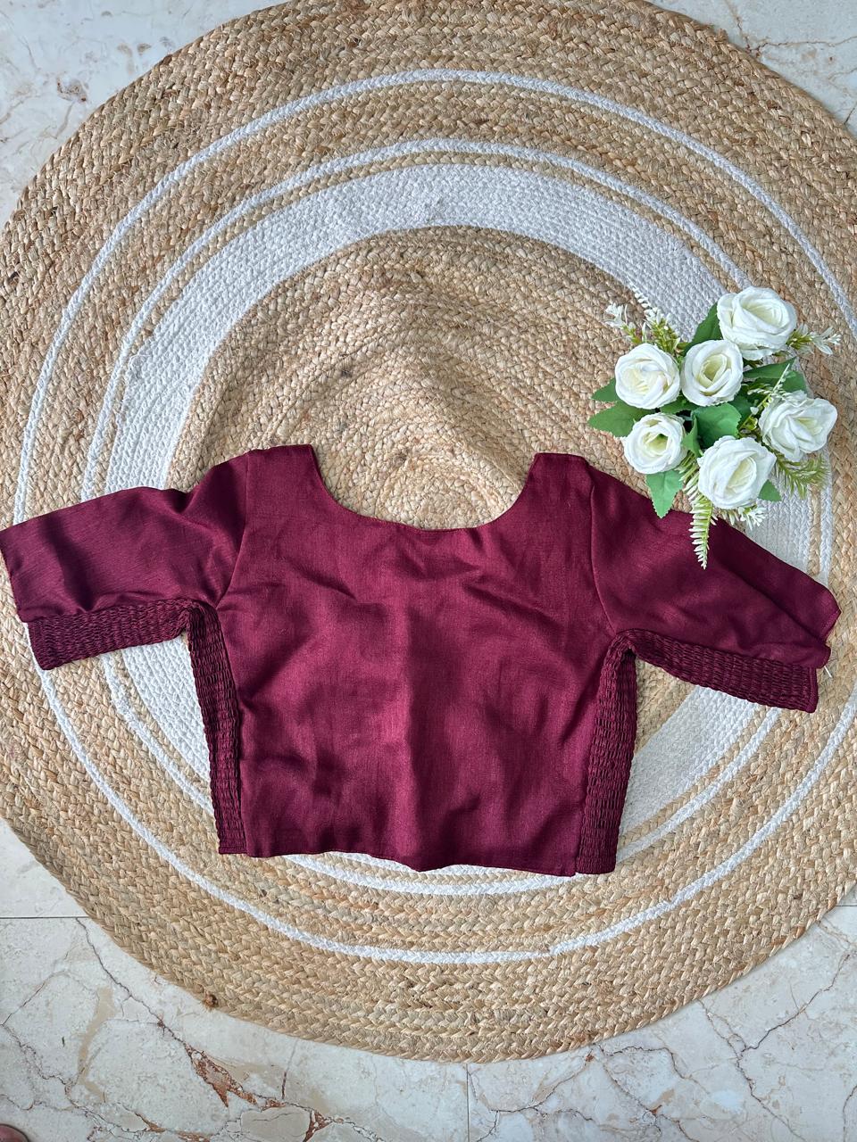 Semi-Silk Stretchable Blouse