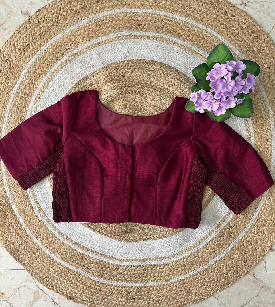 Semi-Silk Stretchable Blouse