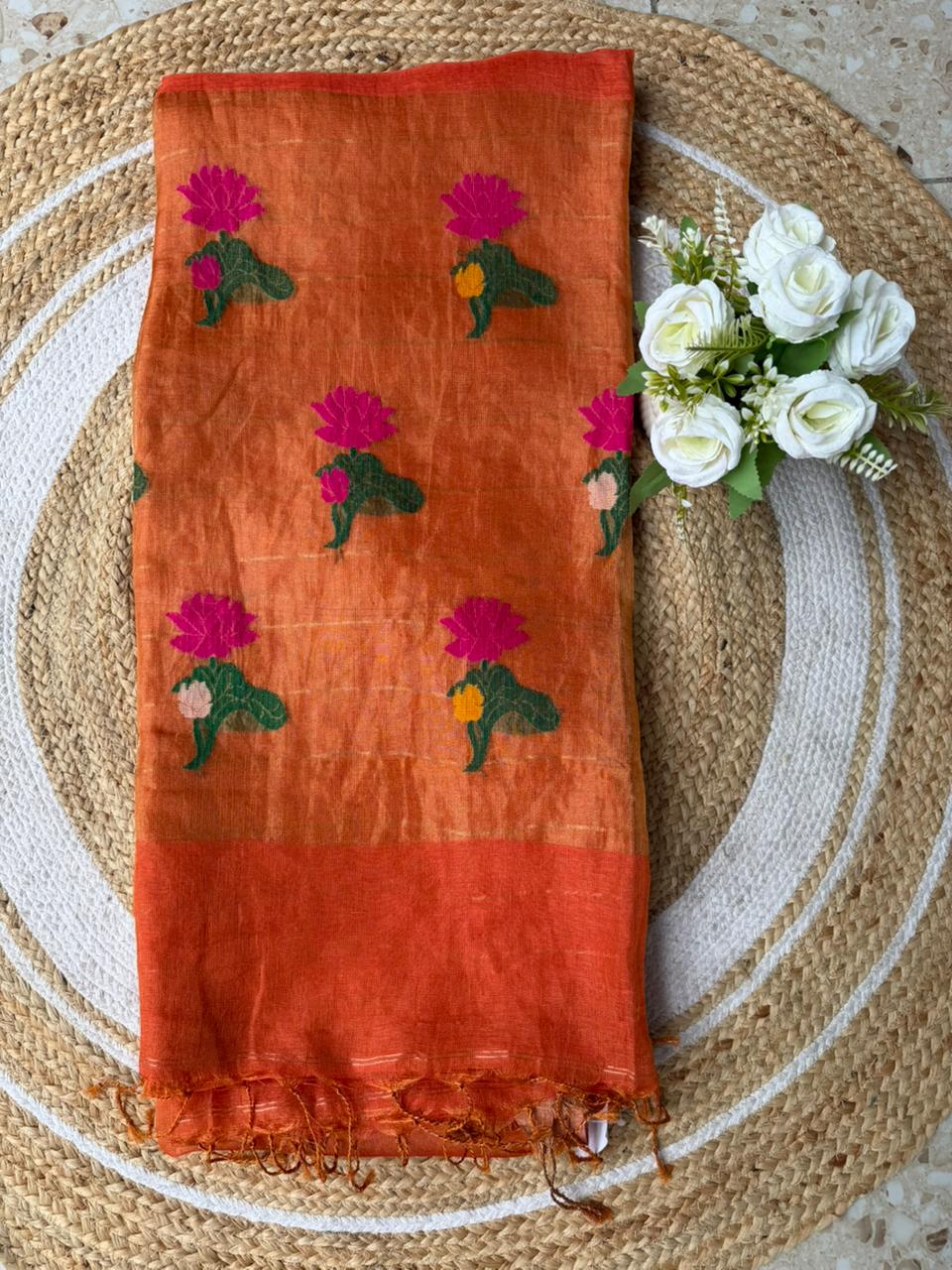 Linen Saree