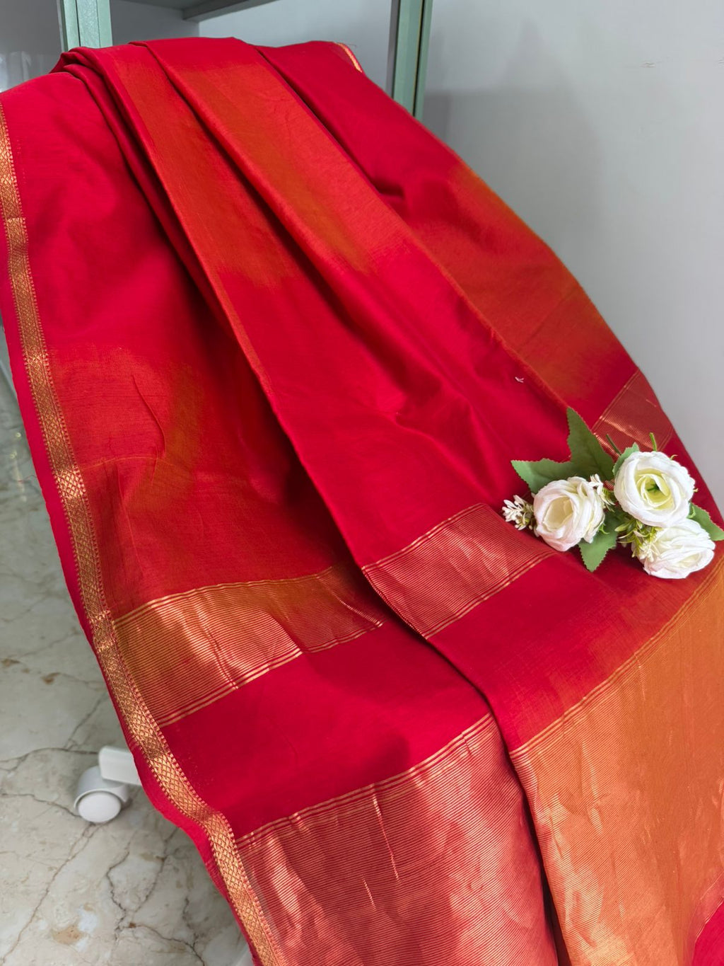 Maheshwari Shaded Plain Body Saree