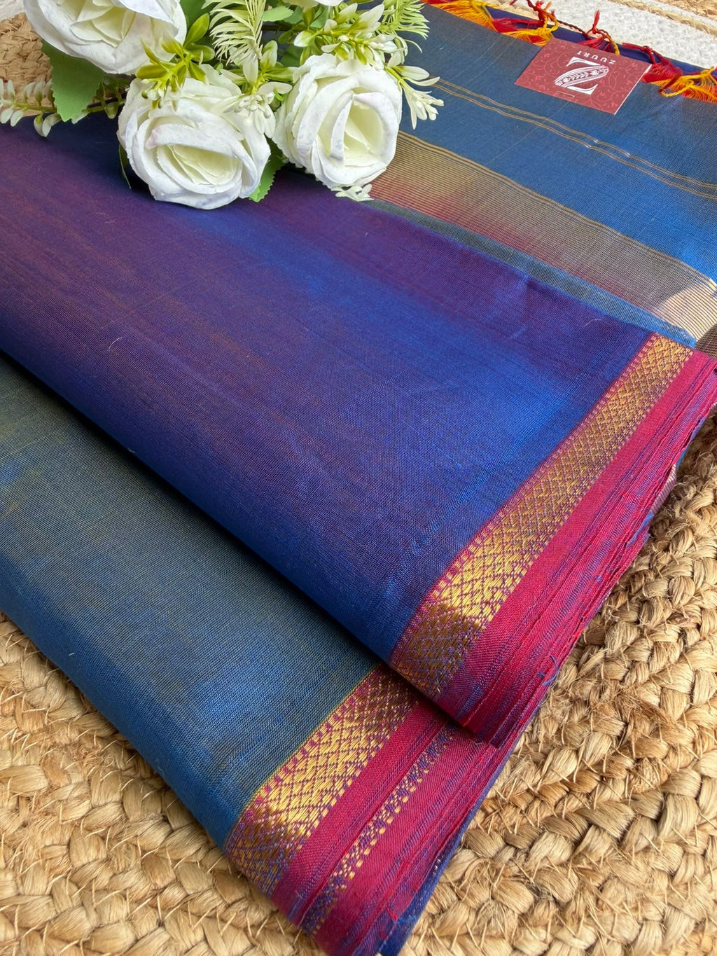Maheshwari Shaded Plain Body Saree