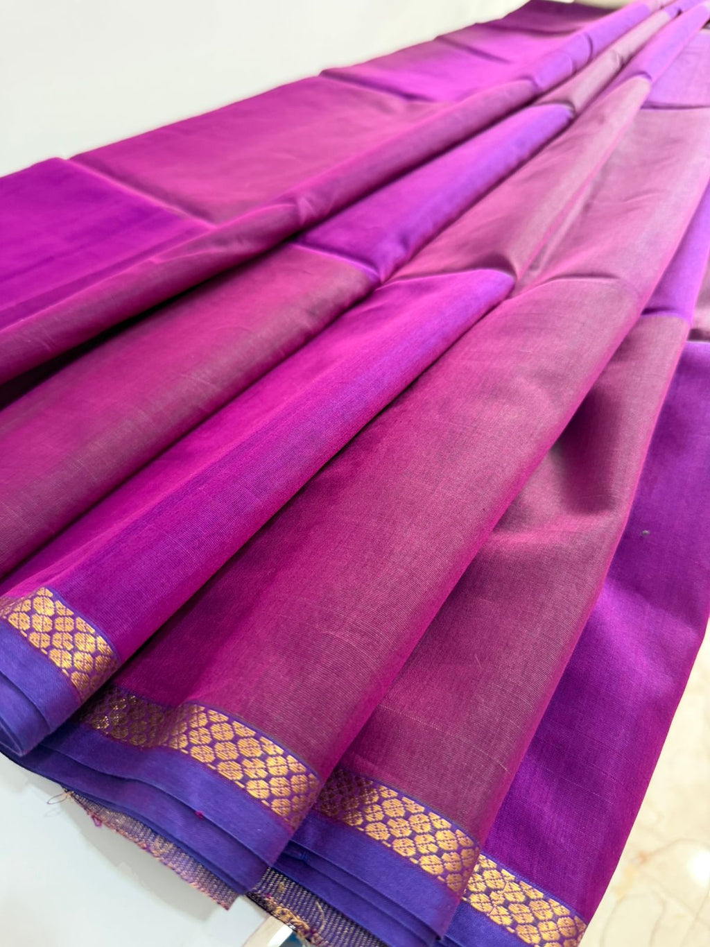 Maheshwari Shaded Plain Body Saree