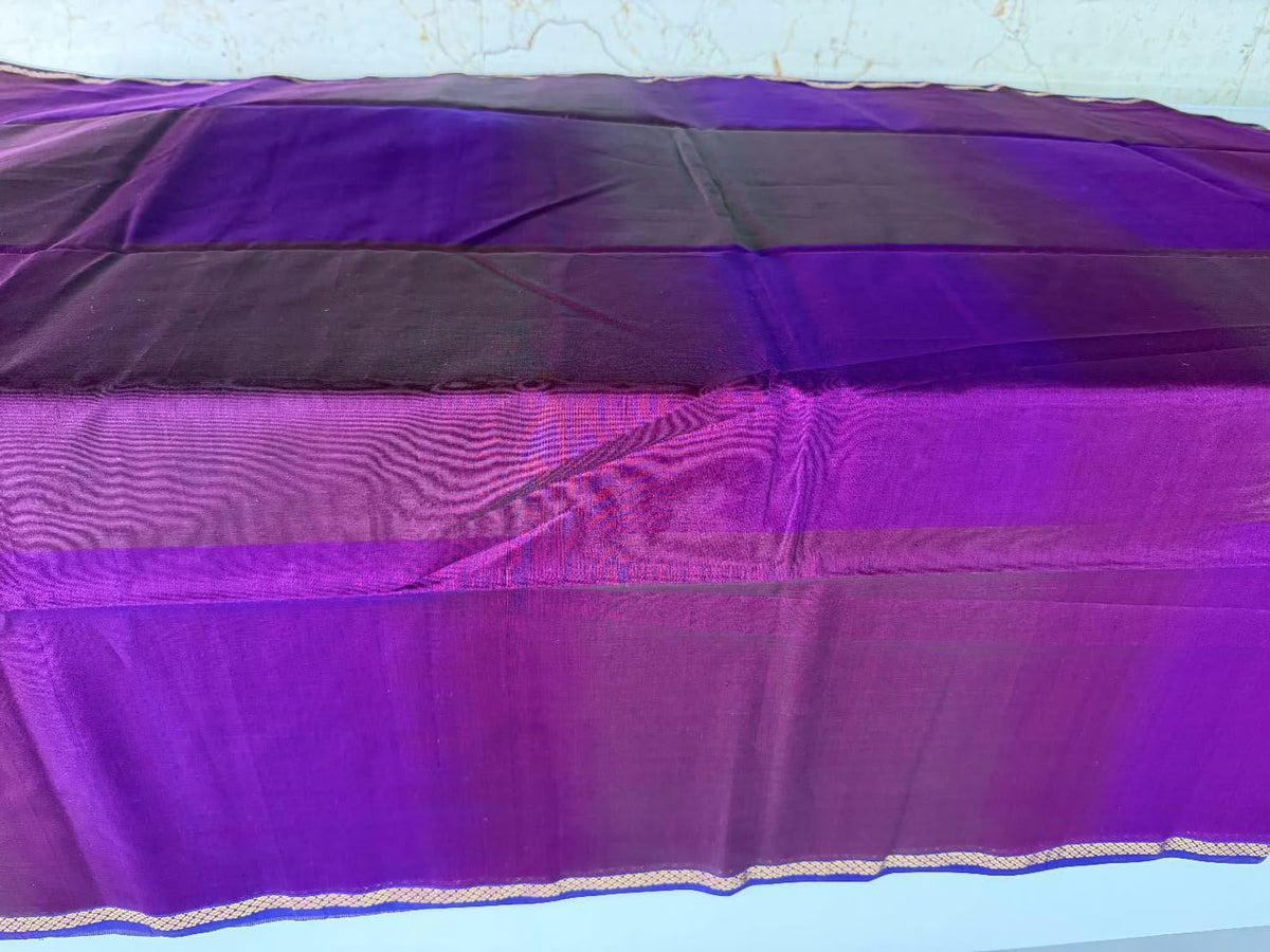 Maheshwari Shaded Plain Body Saree
