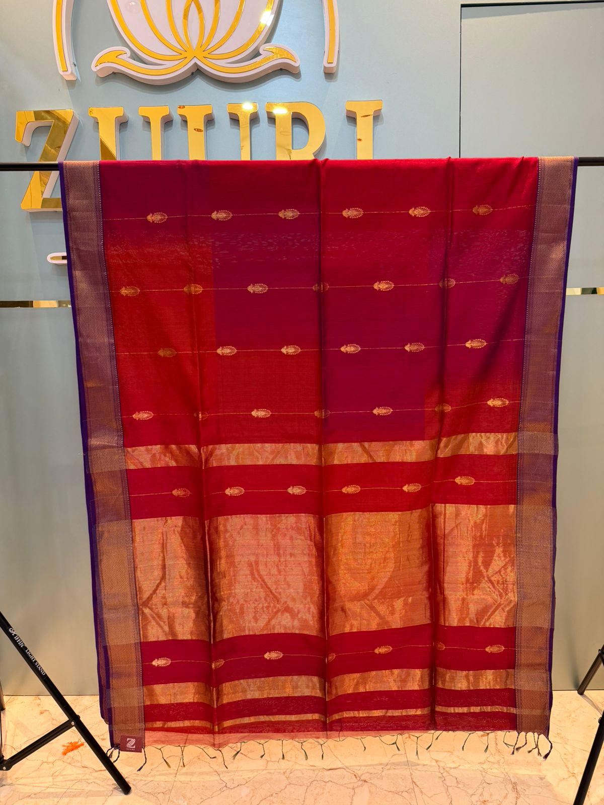 Handloom Maheshwari Silk Cotton  Saree