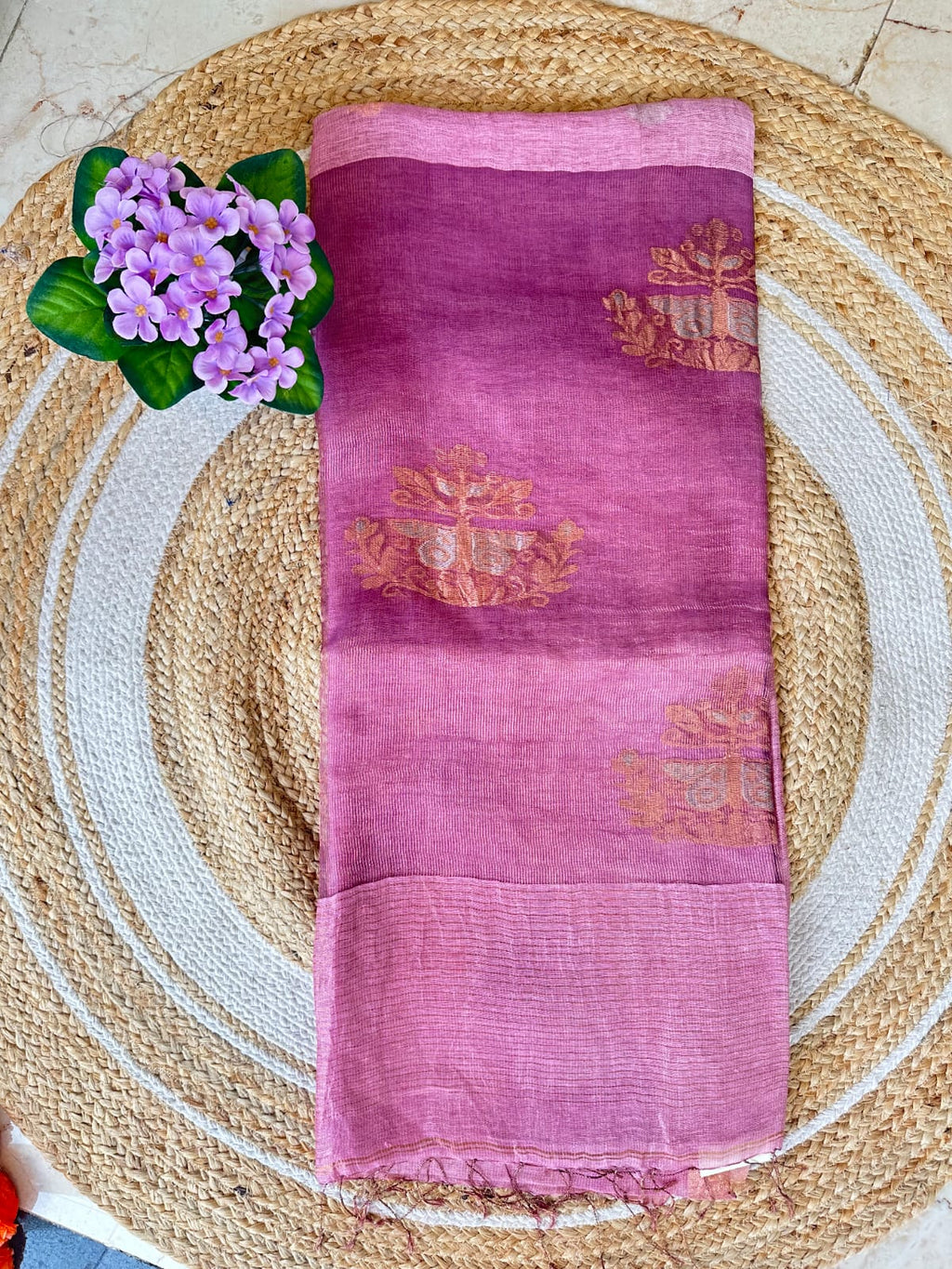 Silk Linen Saree