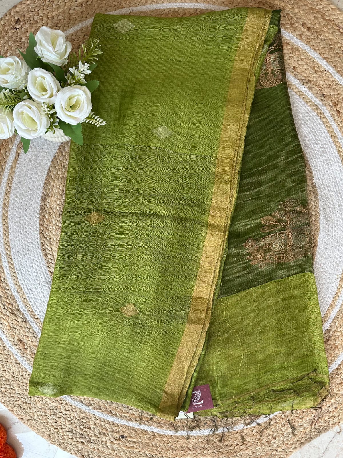 Silk Linen Saree
