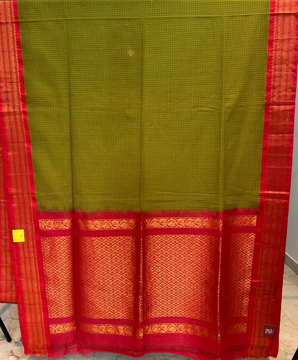 Handloom Gadwal Cotton Saree