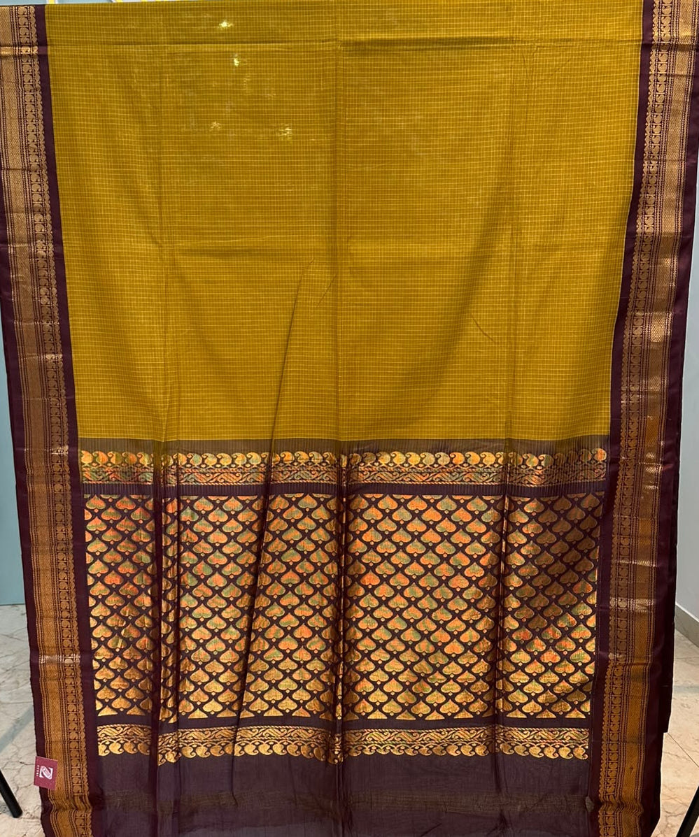 Handloom Gadwal Cotton Saree