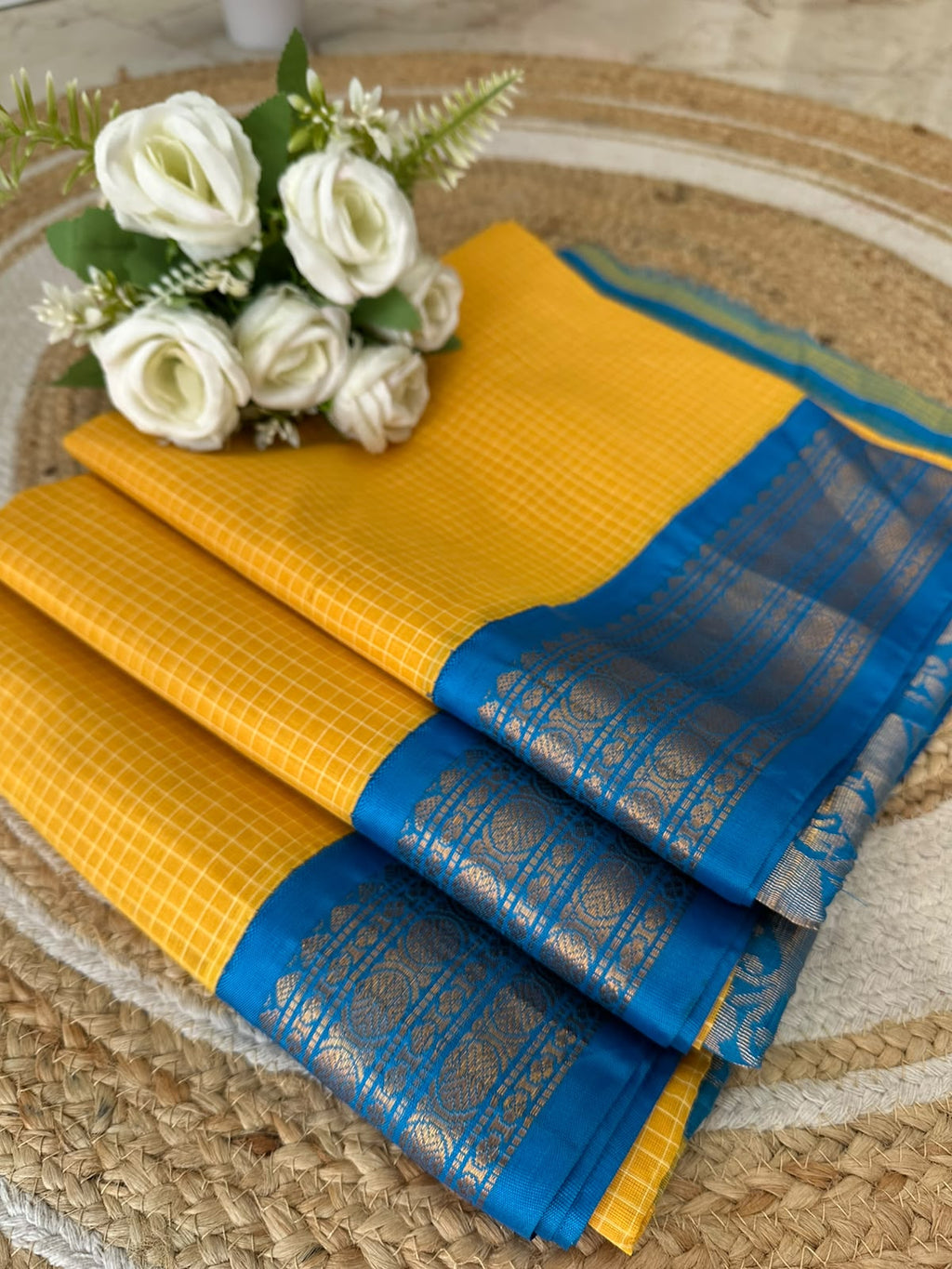 Handloom Gadwal Cotton Saree