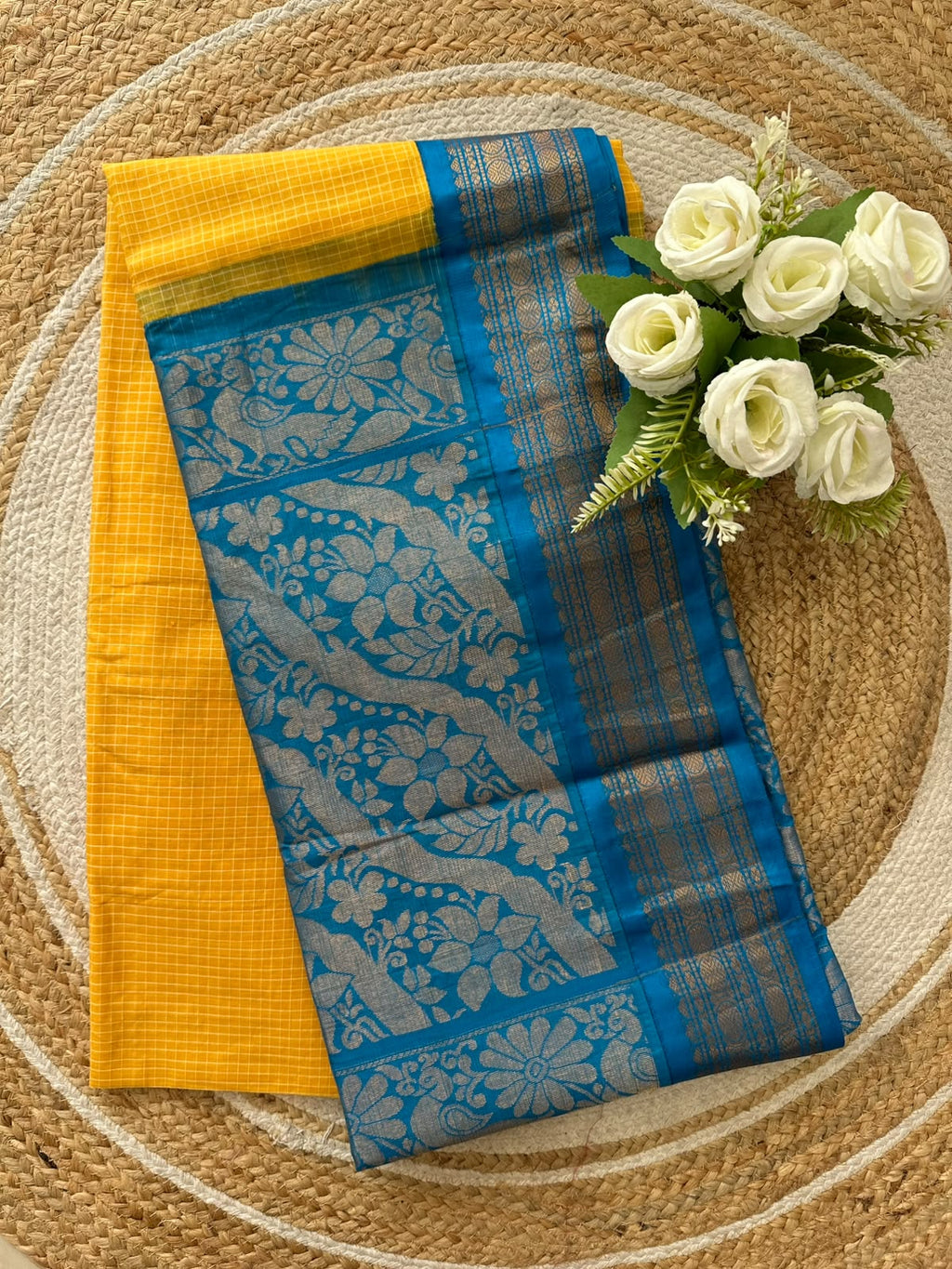 Handloom Gadwal Cotton Saree