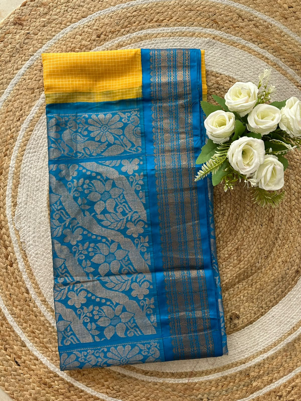 Handloom Gadwal Cotton Saree