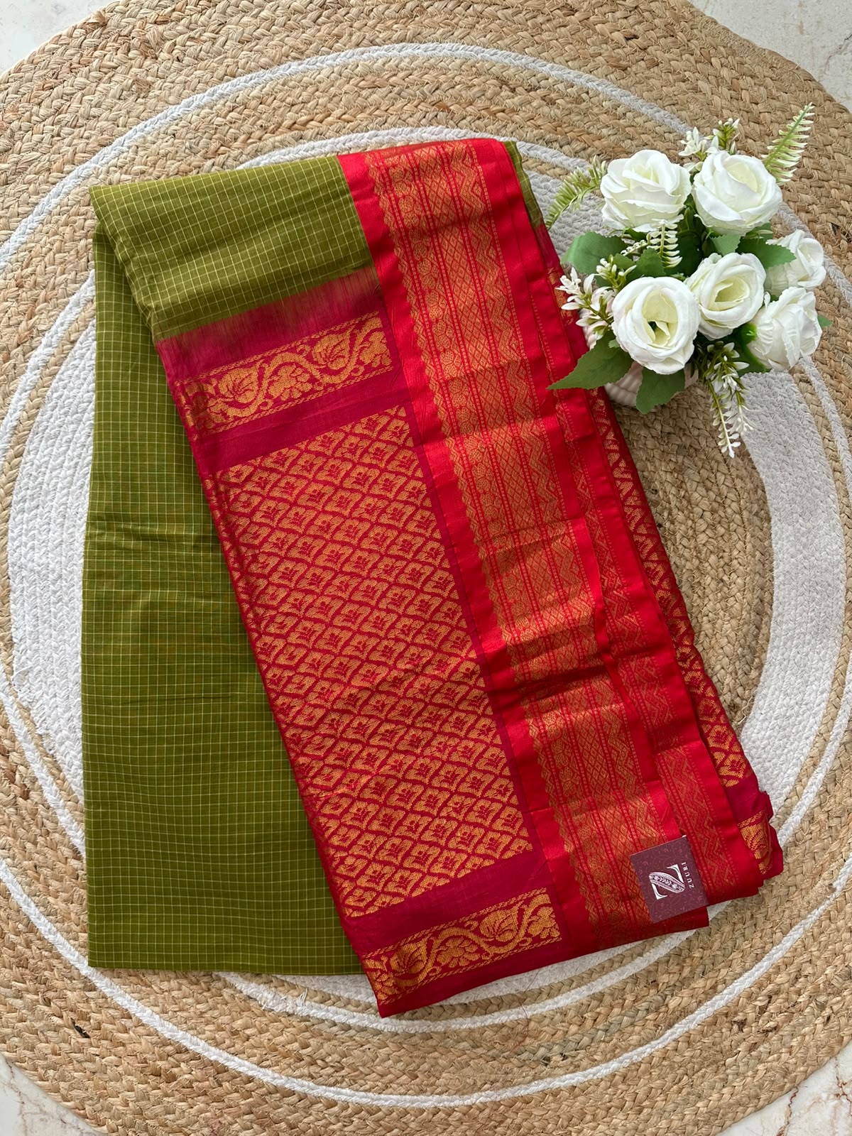 Handloom Gadwal Cotton Saree
