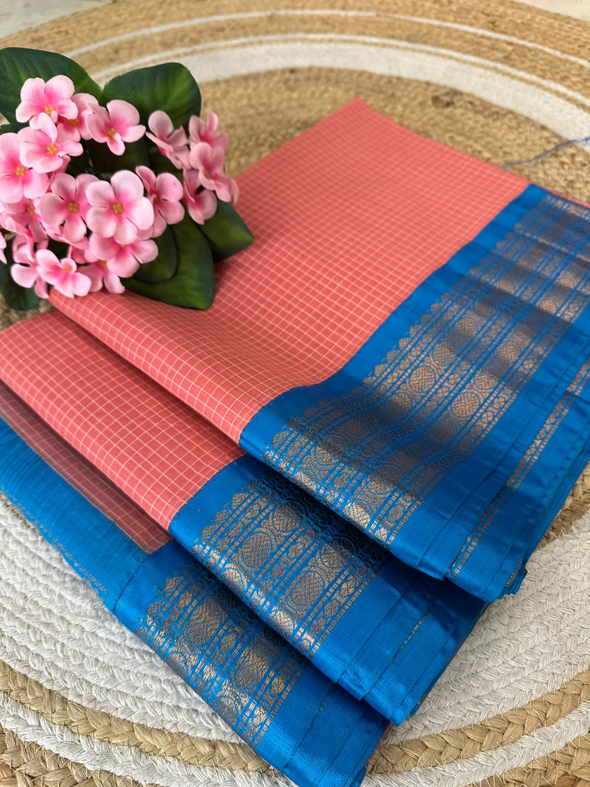 Handloom Gadwal Cotton Saree