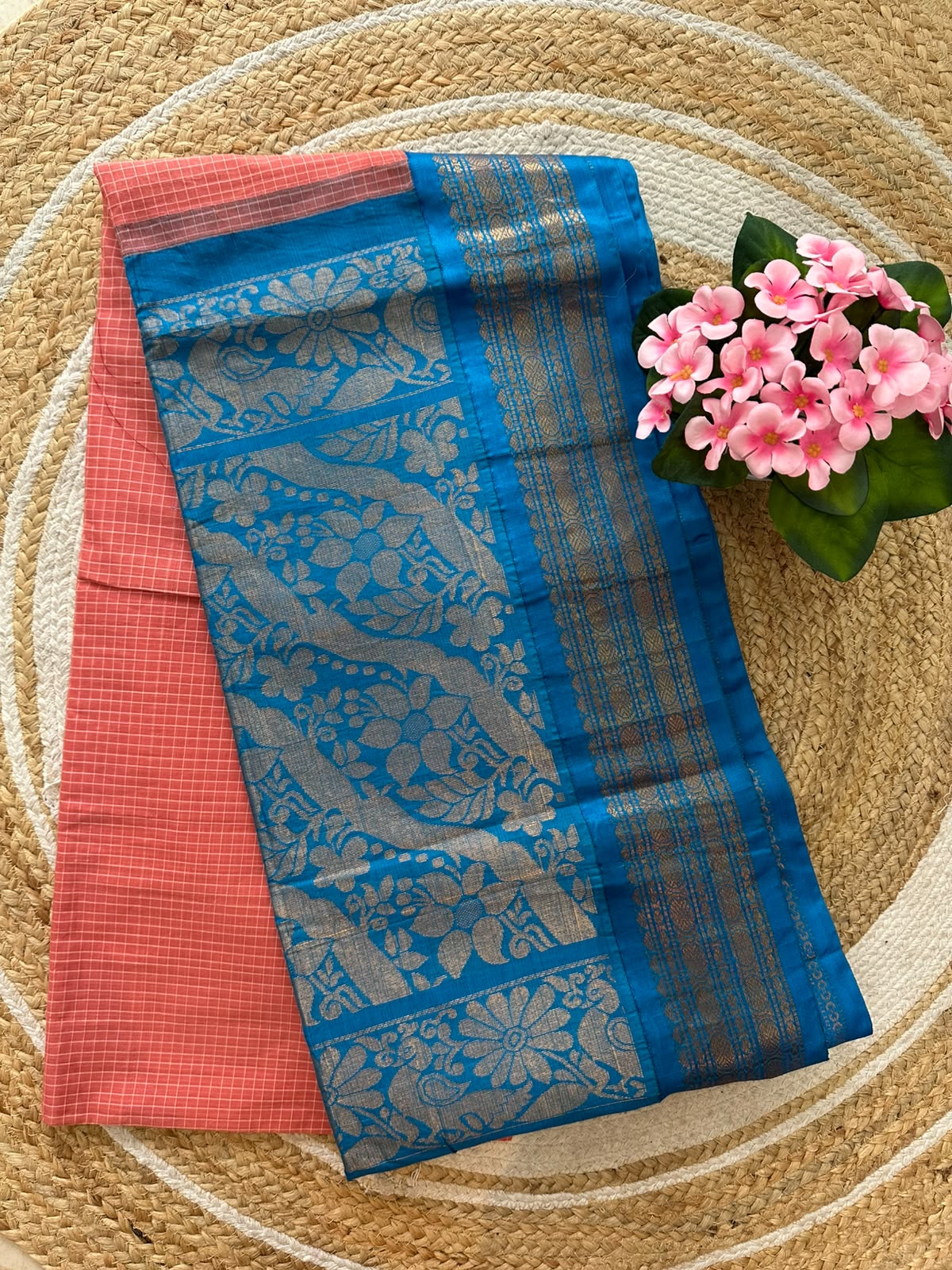 Handloom Gadwal Cotton Saree