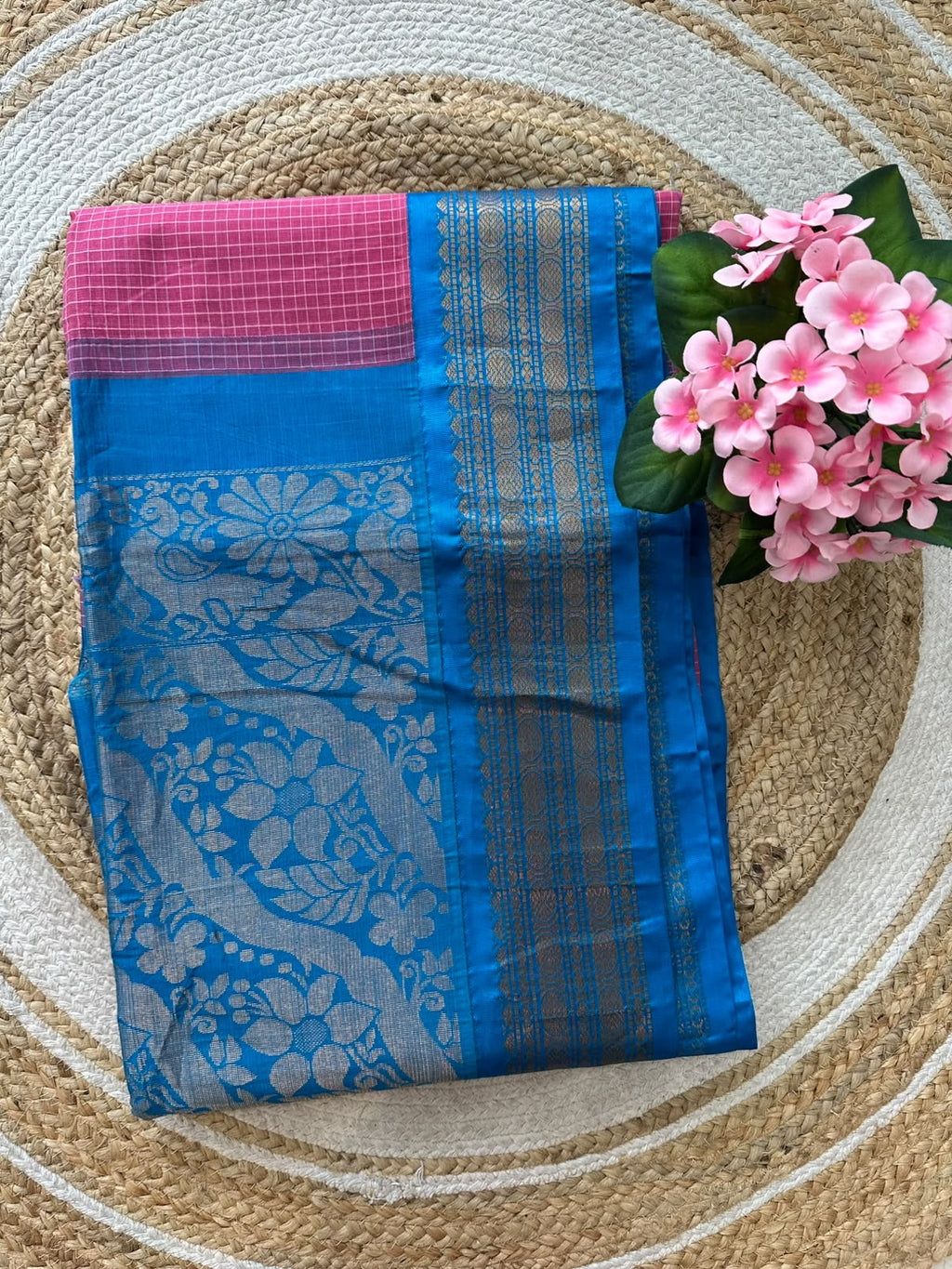 Handloom Gadwal Cotton Saree