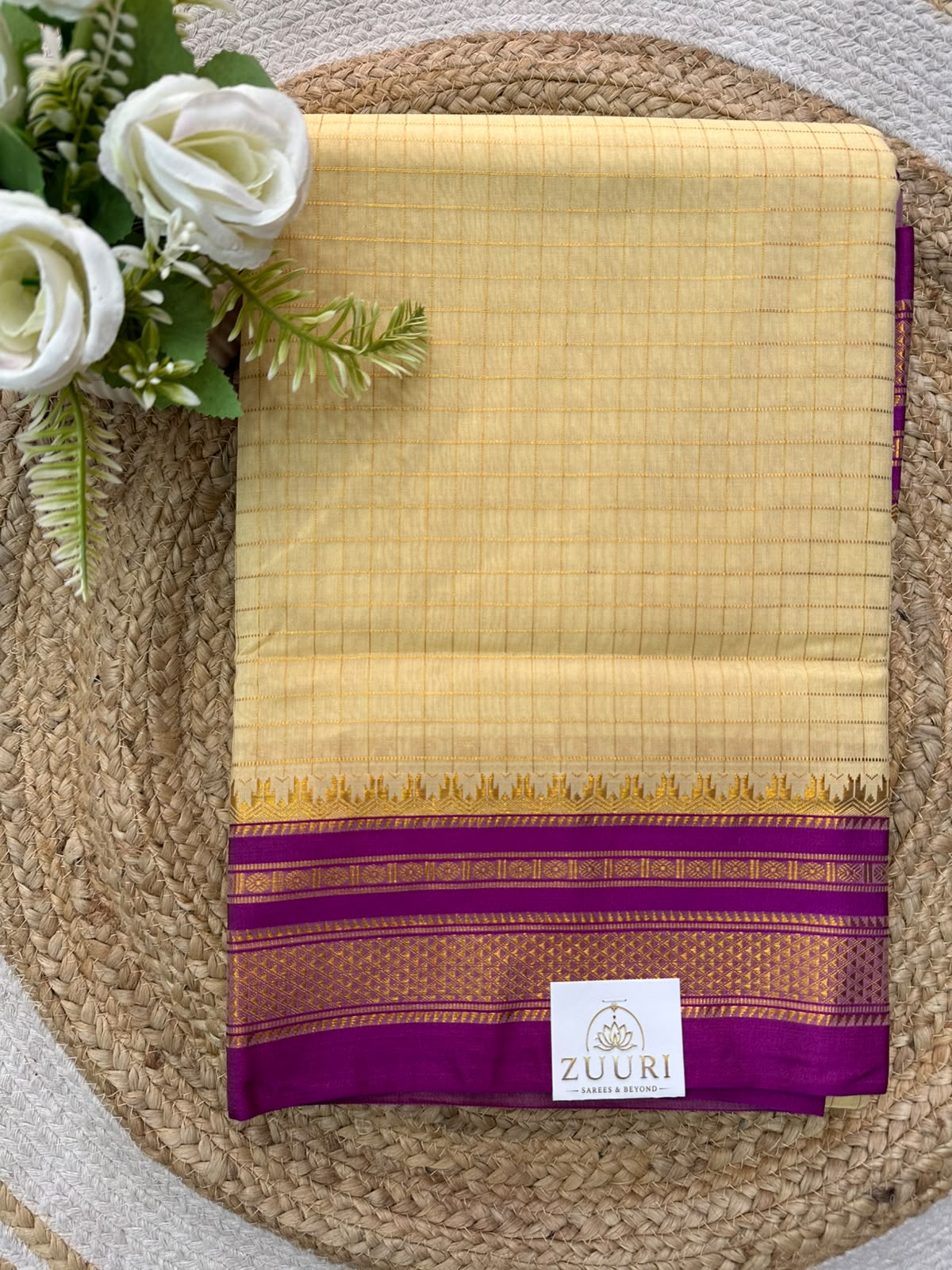 Ilkal Zari Checks Saree