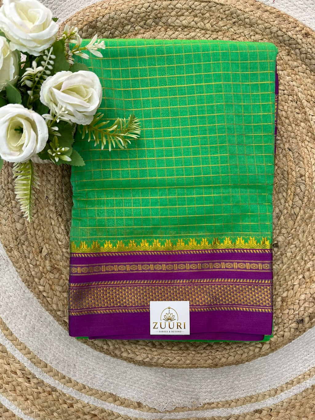 Ilkal Zari Checks Saree