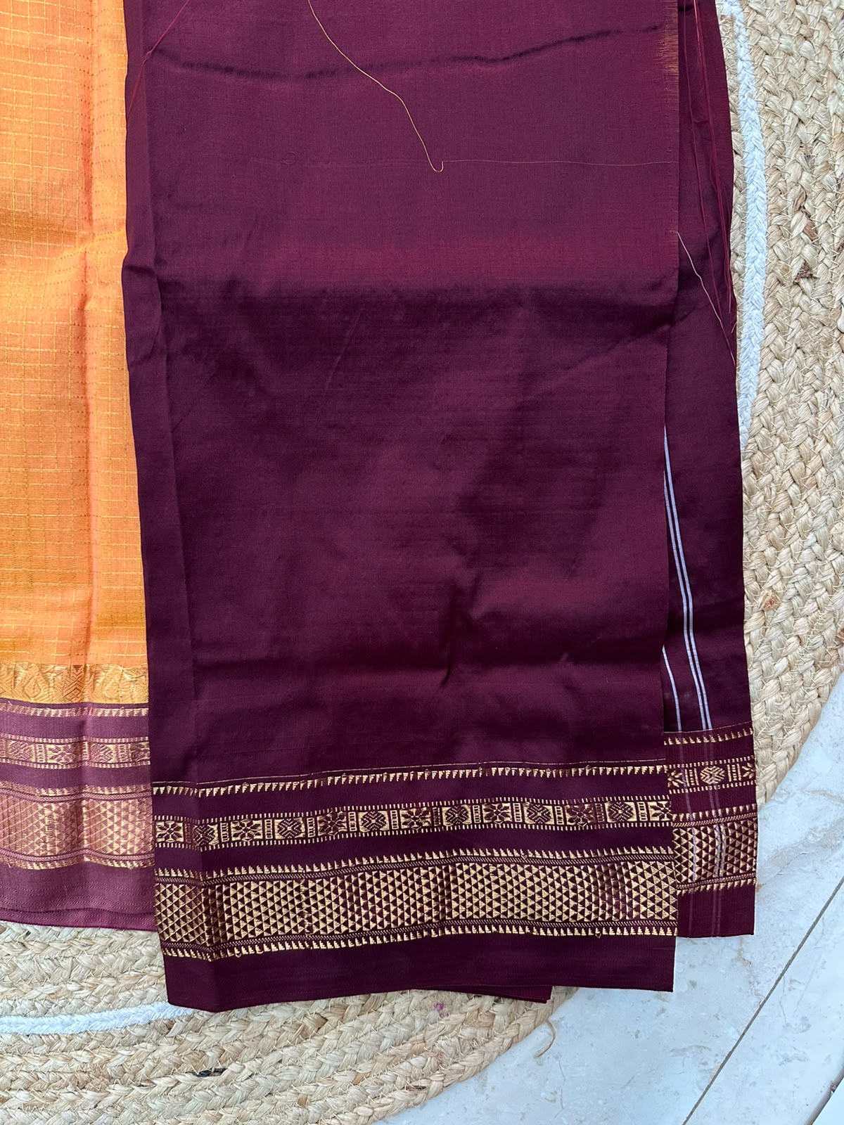 Ilkal Zari Checks Saree