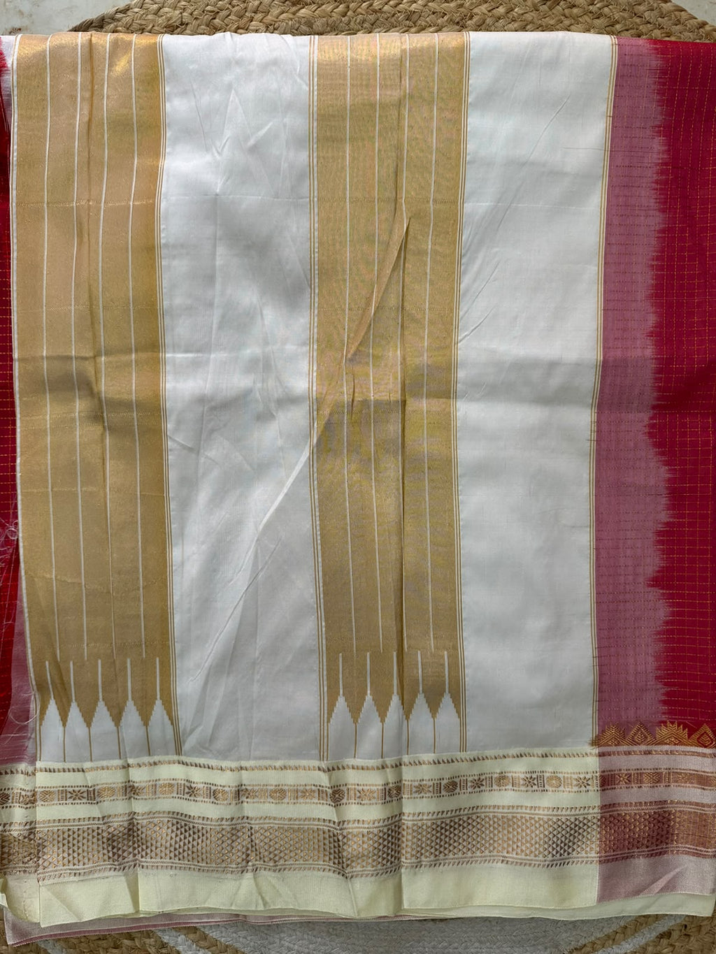 Ilkal Zari Checks Saree