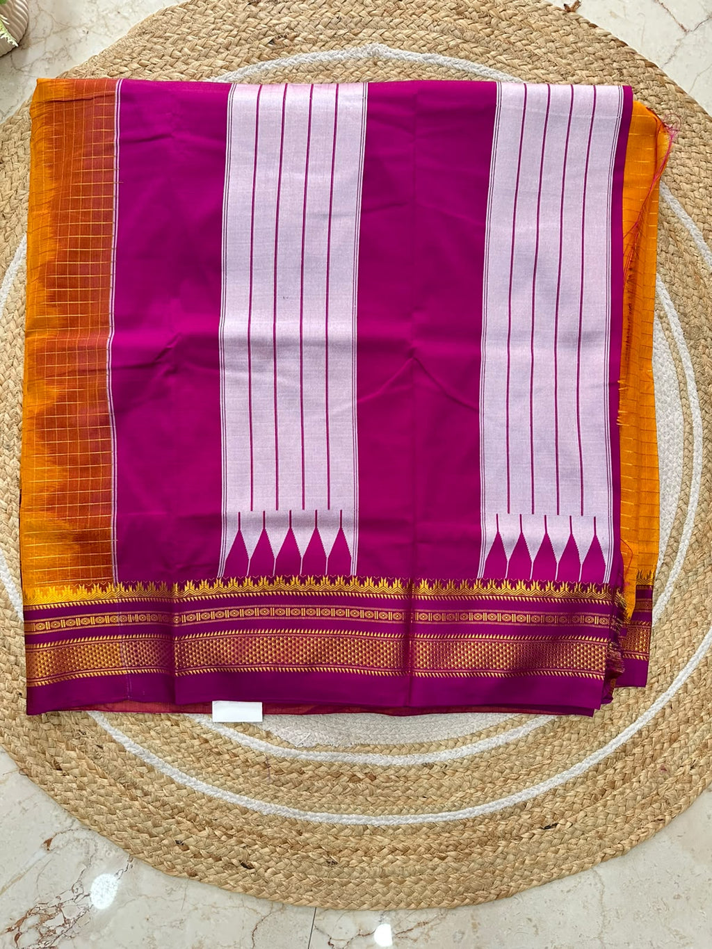 Ilkal Zari Checks Saree