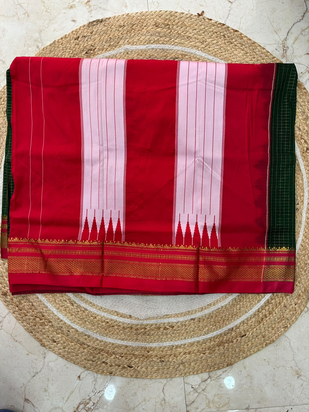 Ilkal Zari Checks Saree