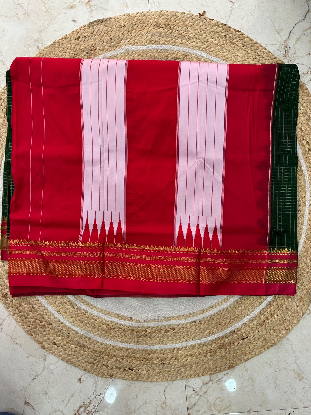Ilkal Zari Checks Saree