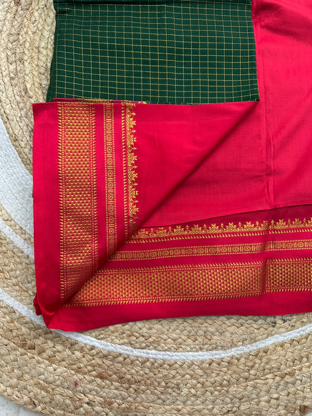 Ilkal Zari Checks Saree