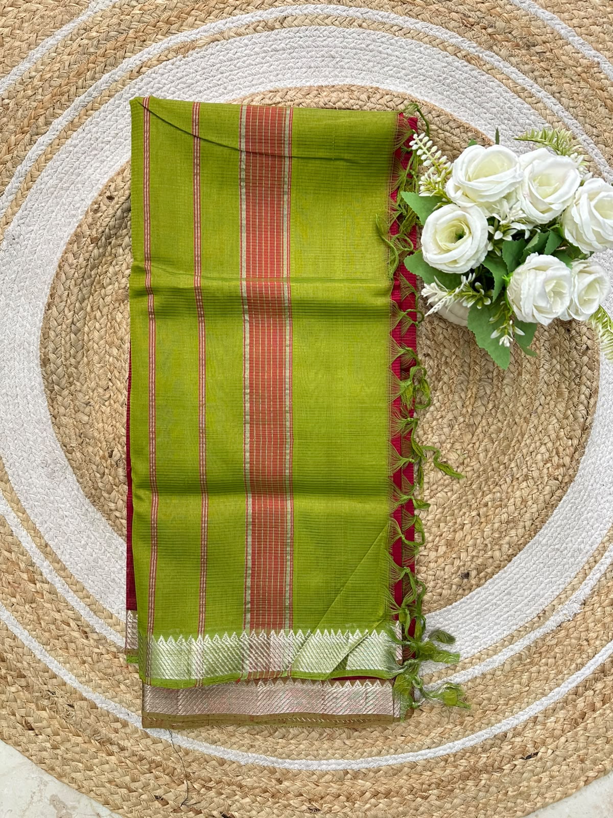 Handwoven Mangalgiri Cotton Silk Saree