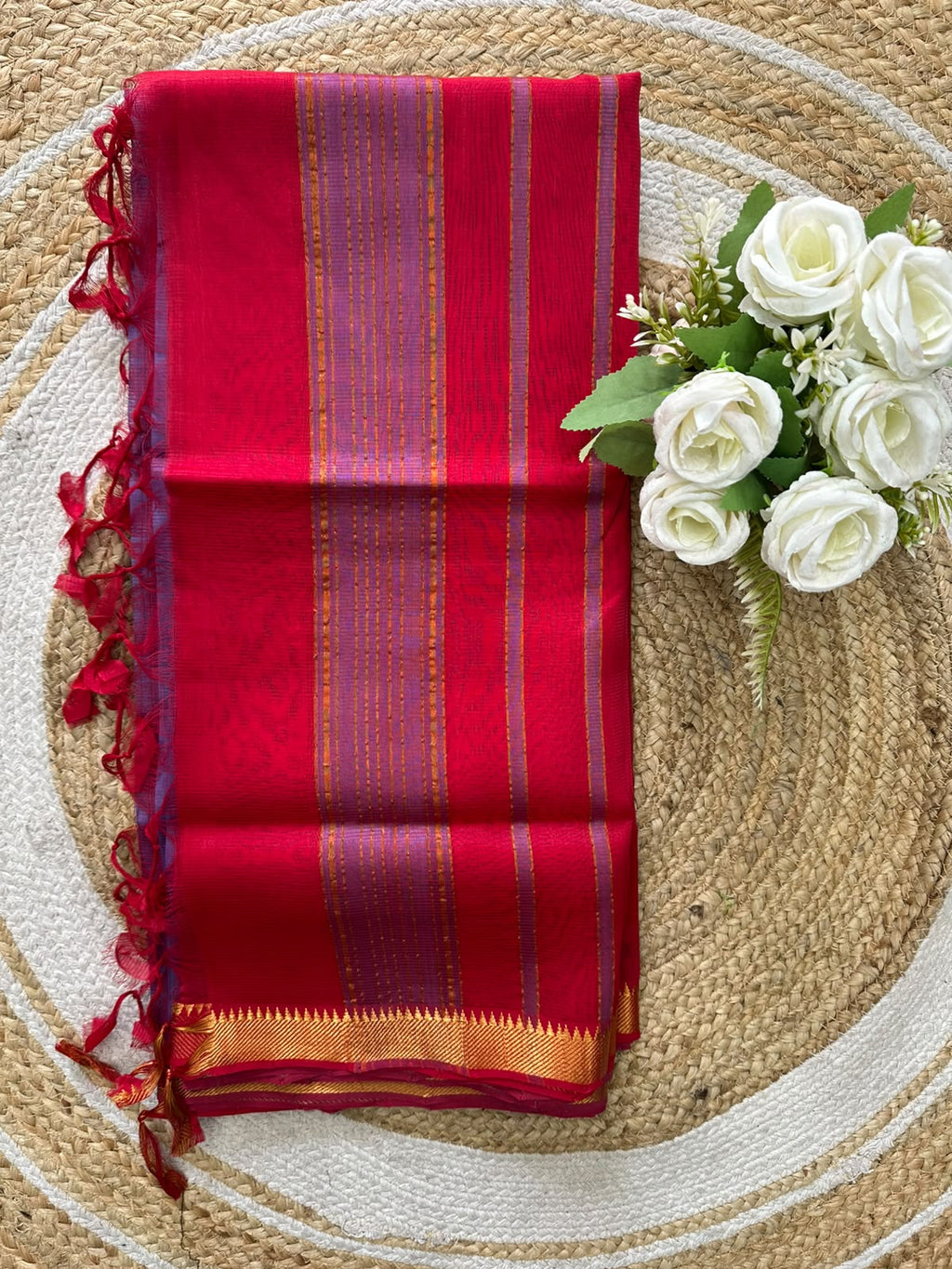 Handwoven Mangalgiri Cotton Silk Saree