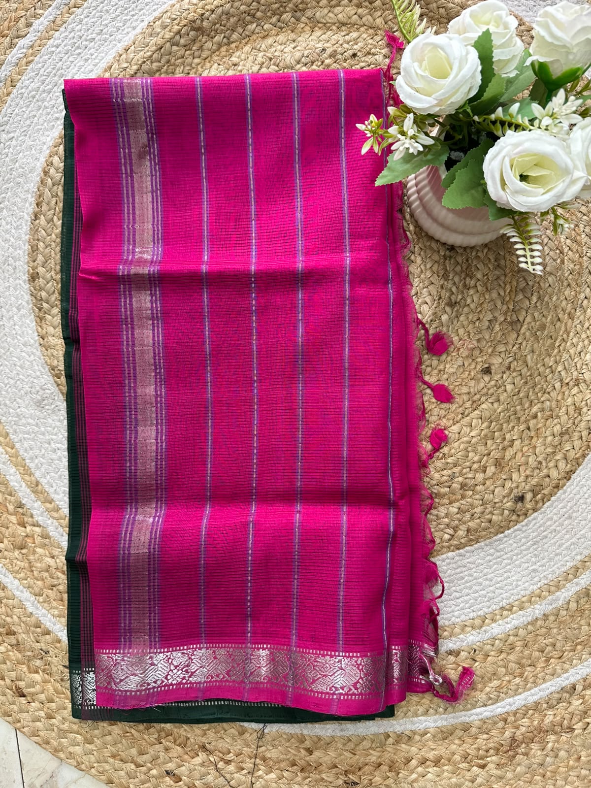 Handwoven Mangalgiri cCotton Silk Saree