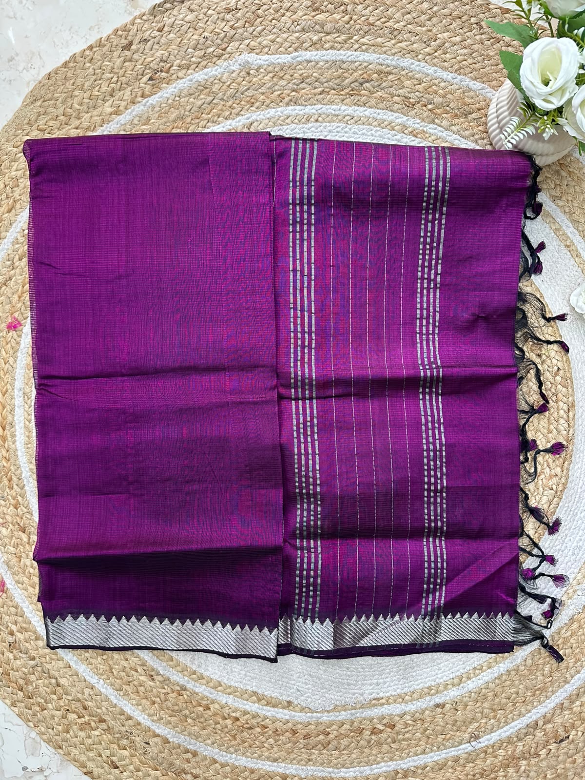 Handwoven Mangalgiri Cotton Silk Saree