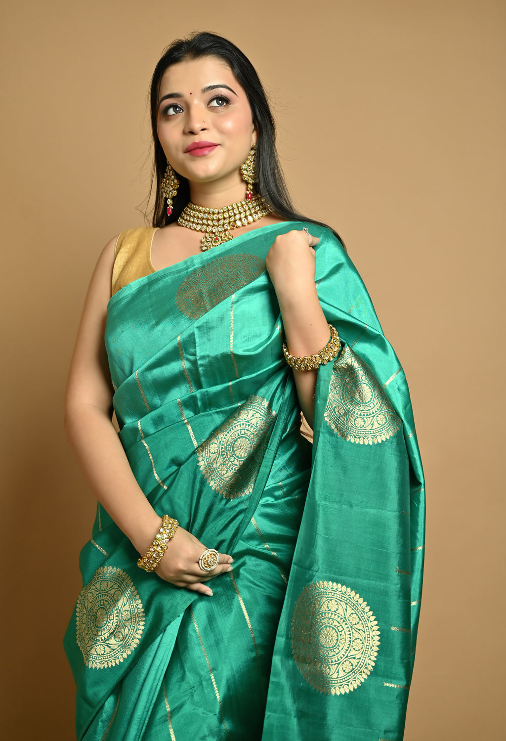 Pure Banarasi Raw Mango Silk Saree