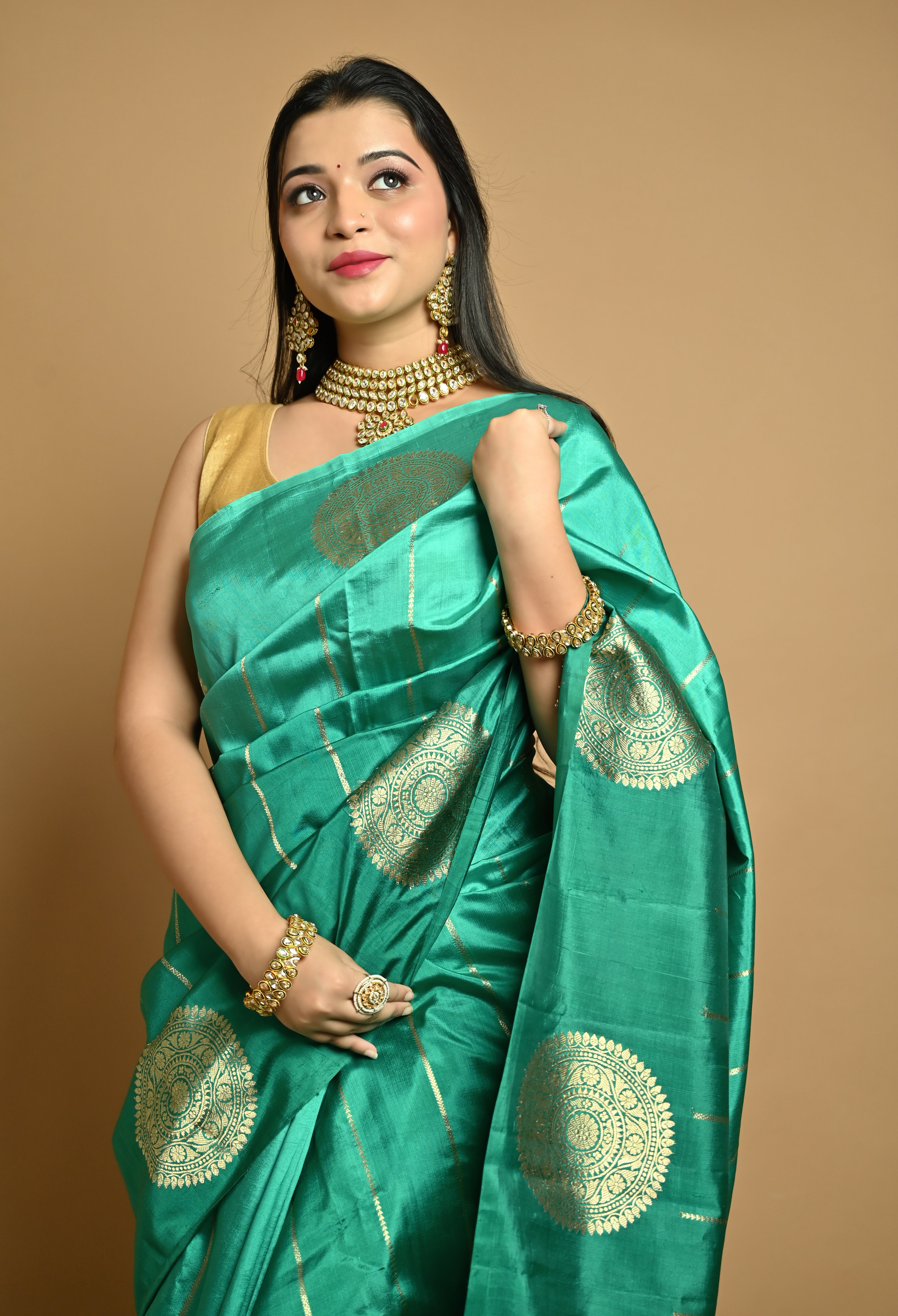 Pure Banarasi Raw Mango Silk Saree